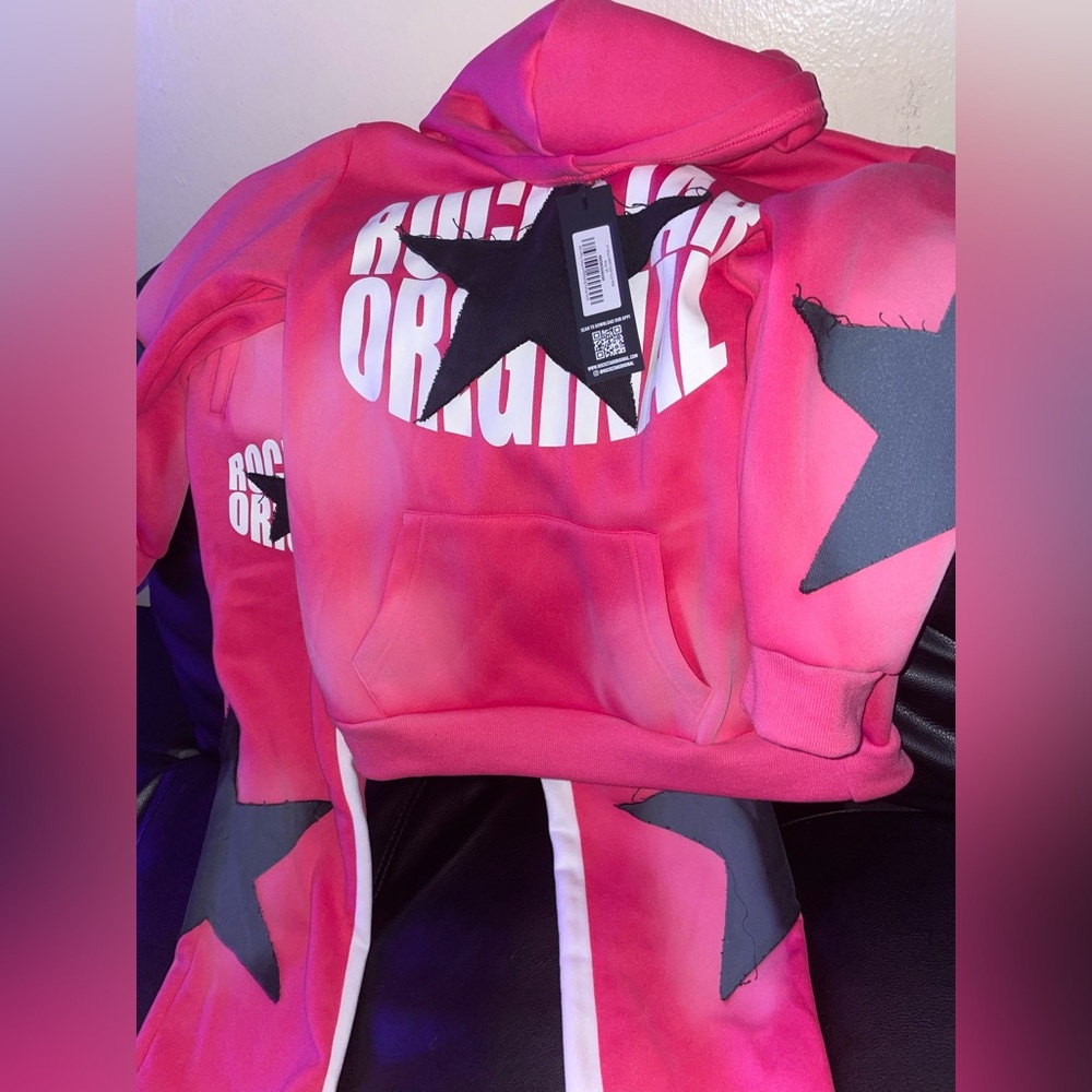 Pink rockstar matching set
